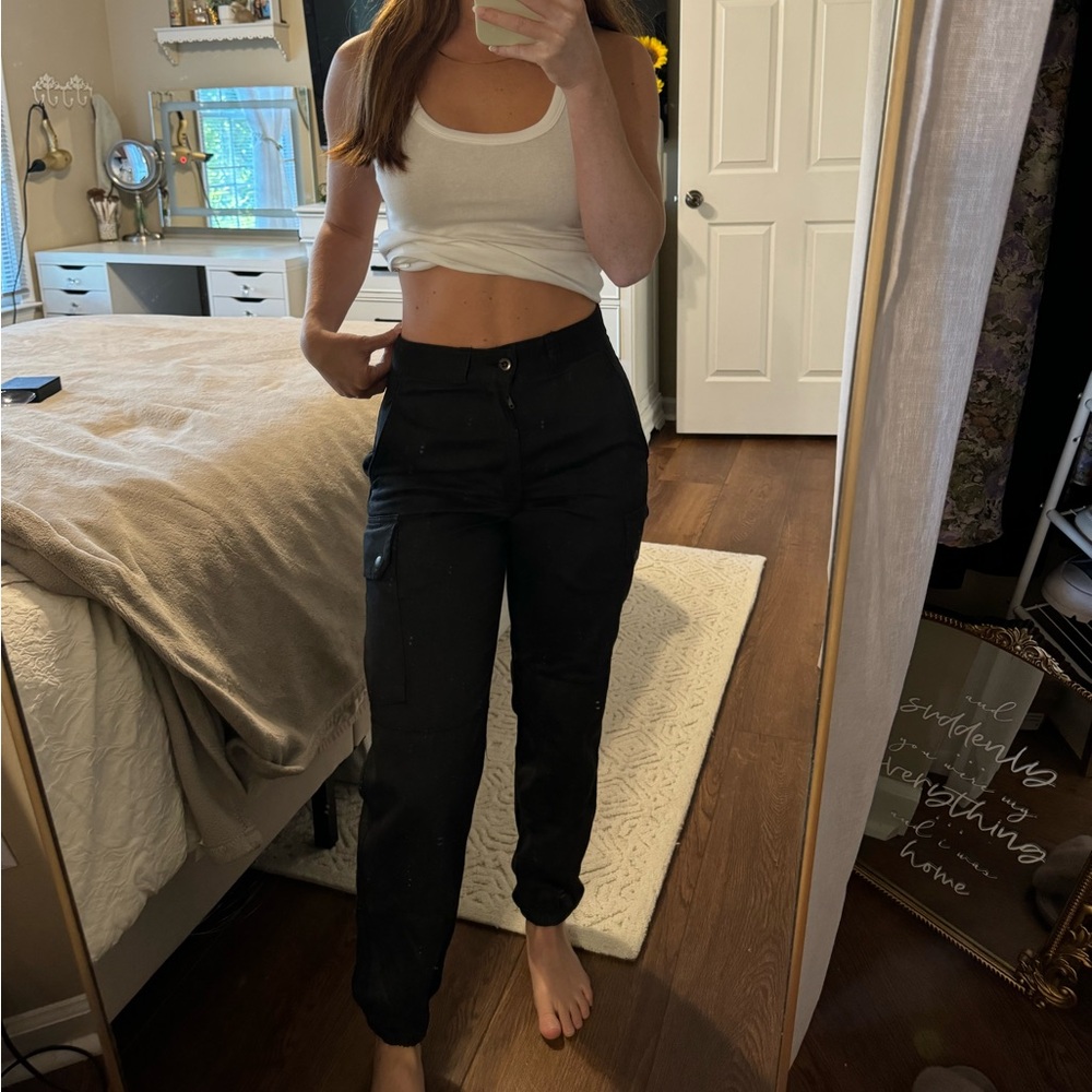 Nasty Gal Black Cargo Pants